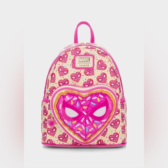 Loungefly Marvel Spider-Man Sprinkle Donut Mask Mini Backpack